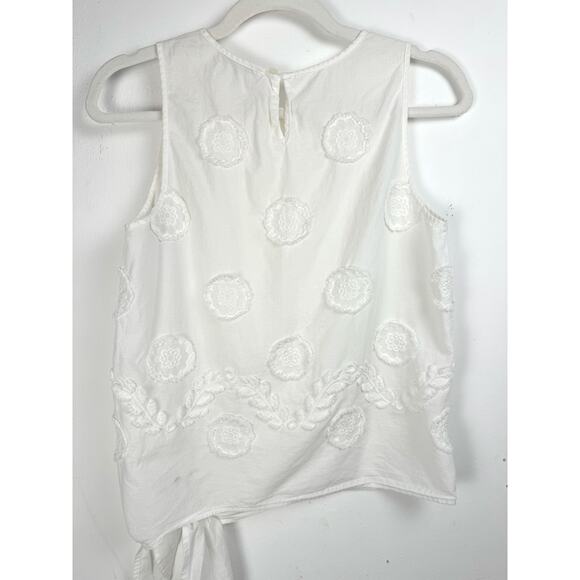 Madewell Embroidered Floral Blouse Cottagecore Preppy Coquette Bohemian Coastal - Picture 7 of 8
